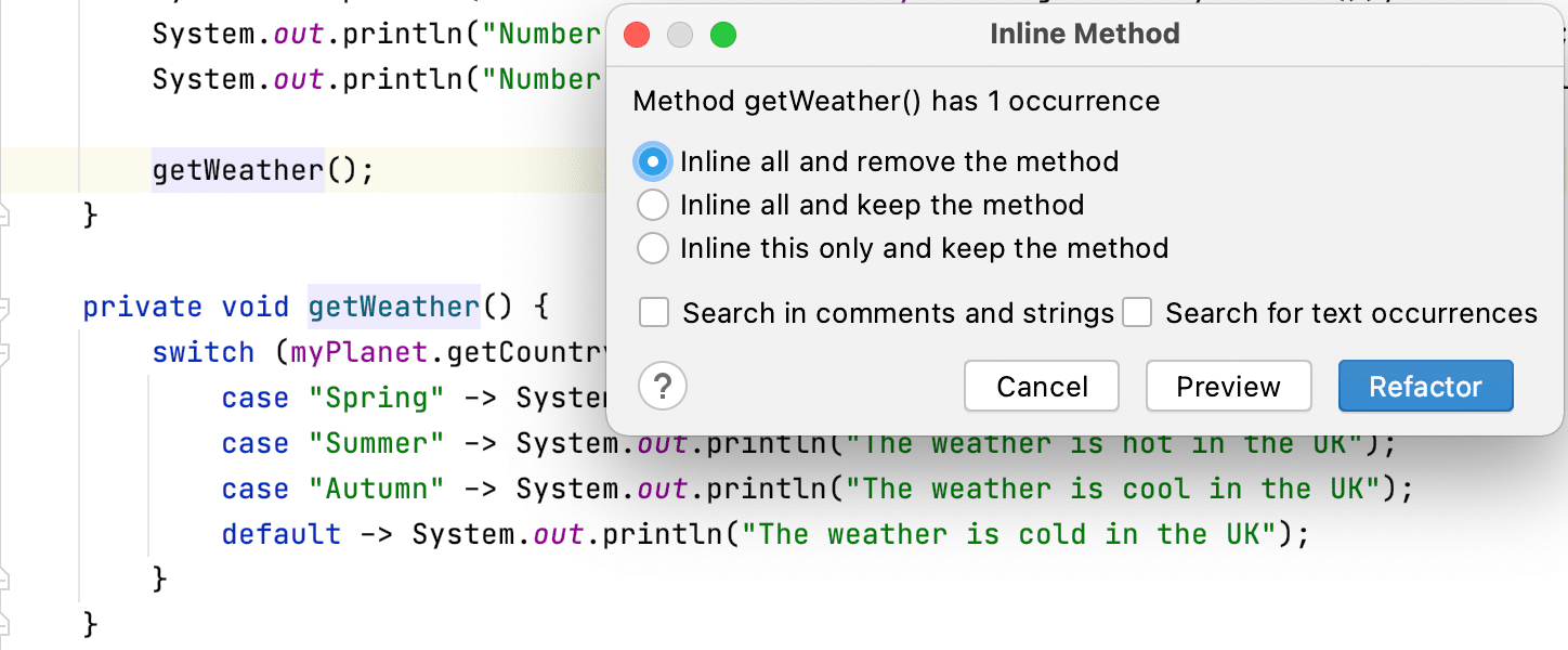Inline Method