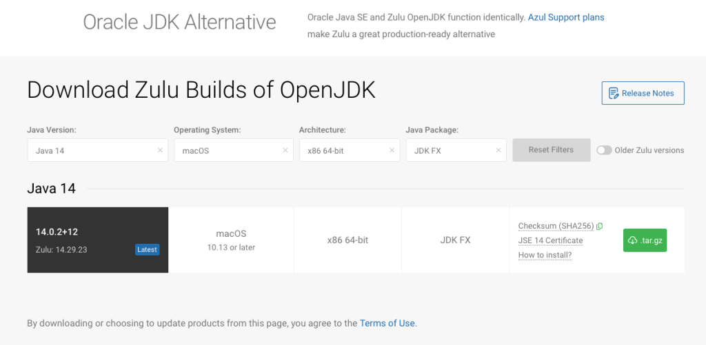 Azul System's Download of OpenJDK