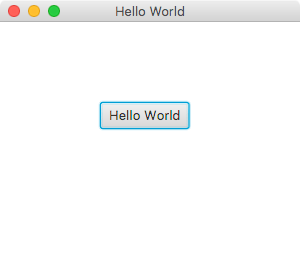 Output of a JavaFX Hello World Application