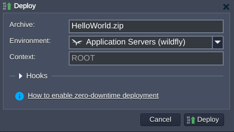 deploy java application