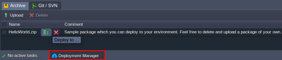 deploy the application