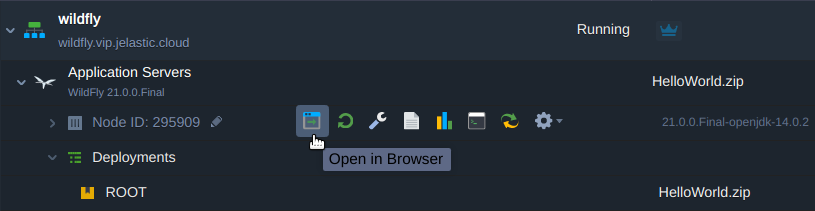 create wildfly environment