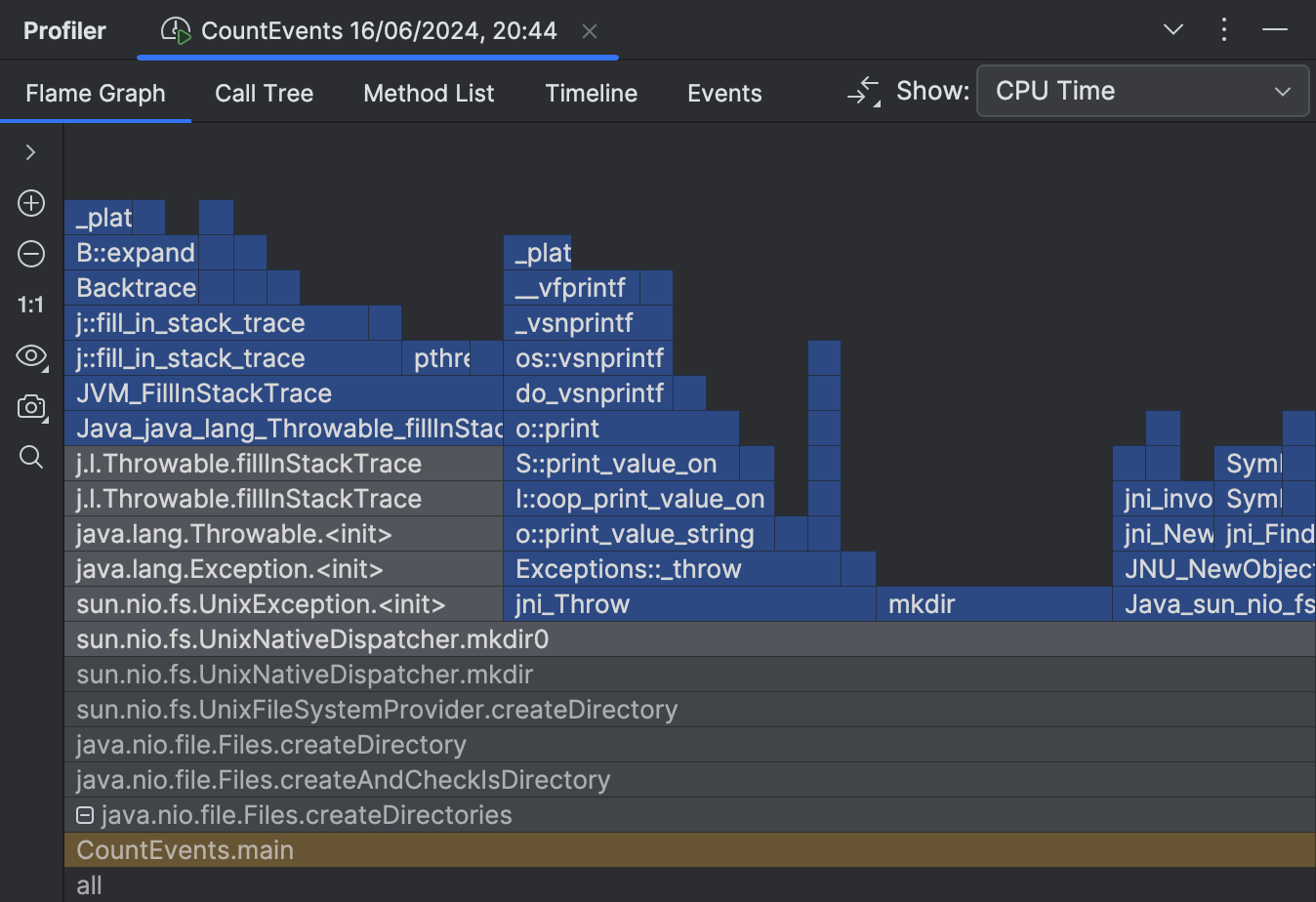 Now there are blue native frames on top of Java ones
