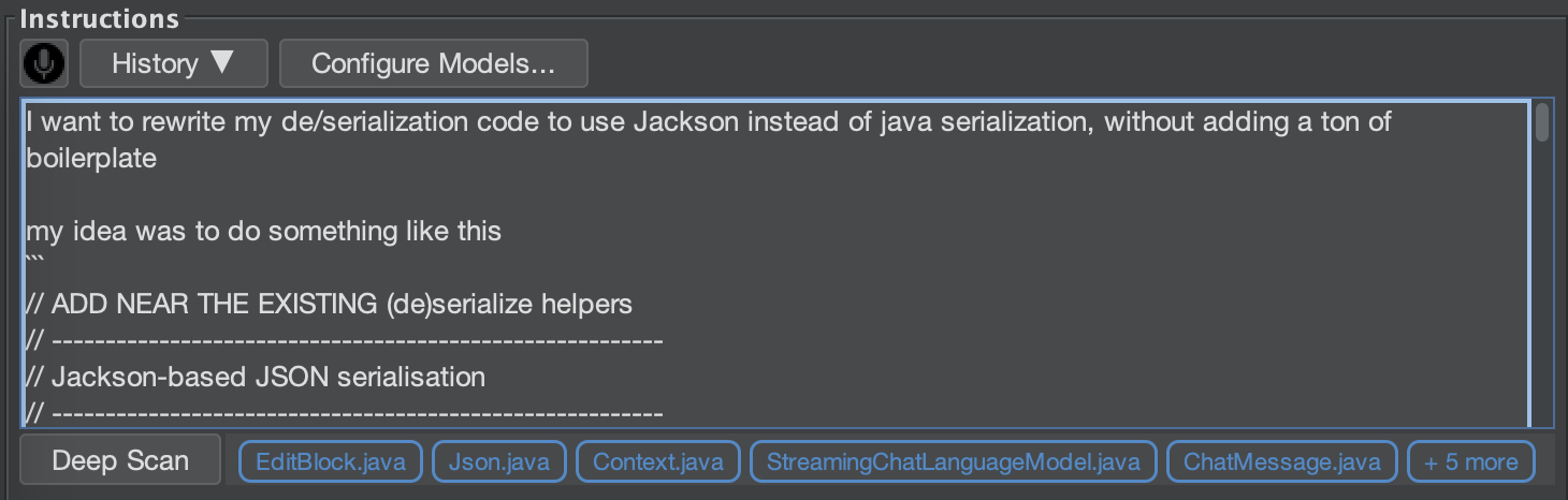 Quick Context Recommendations