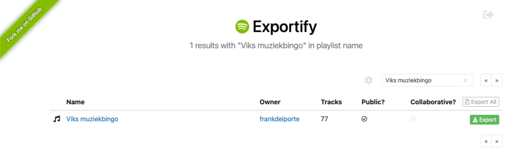 Exportify