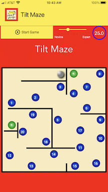 TiltMaze on iPhone