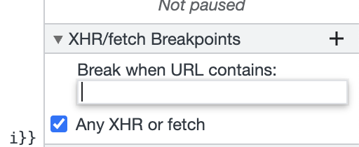 XHR Breakpoint