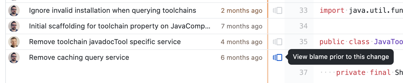 GitHub prior commits