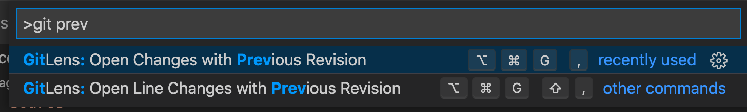 Visual Studio Code Show Previous Commit