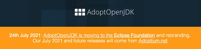 AdoptOpenJDK discontinued