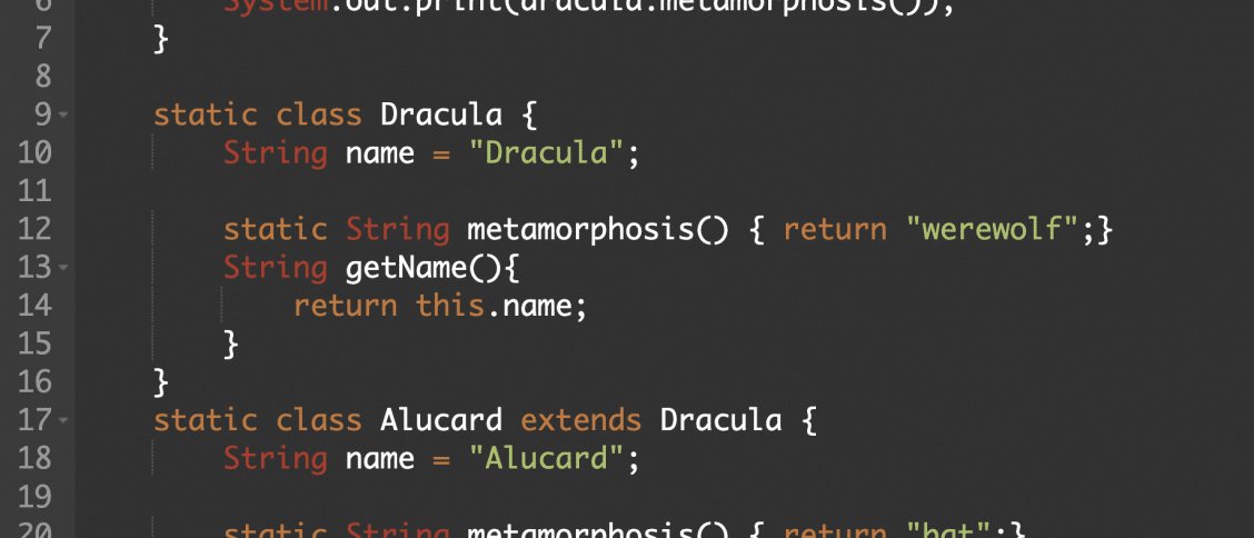 Hidden Dracula Polymorphism Java Challenge