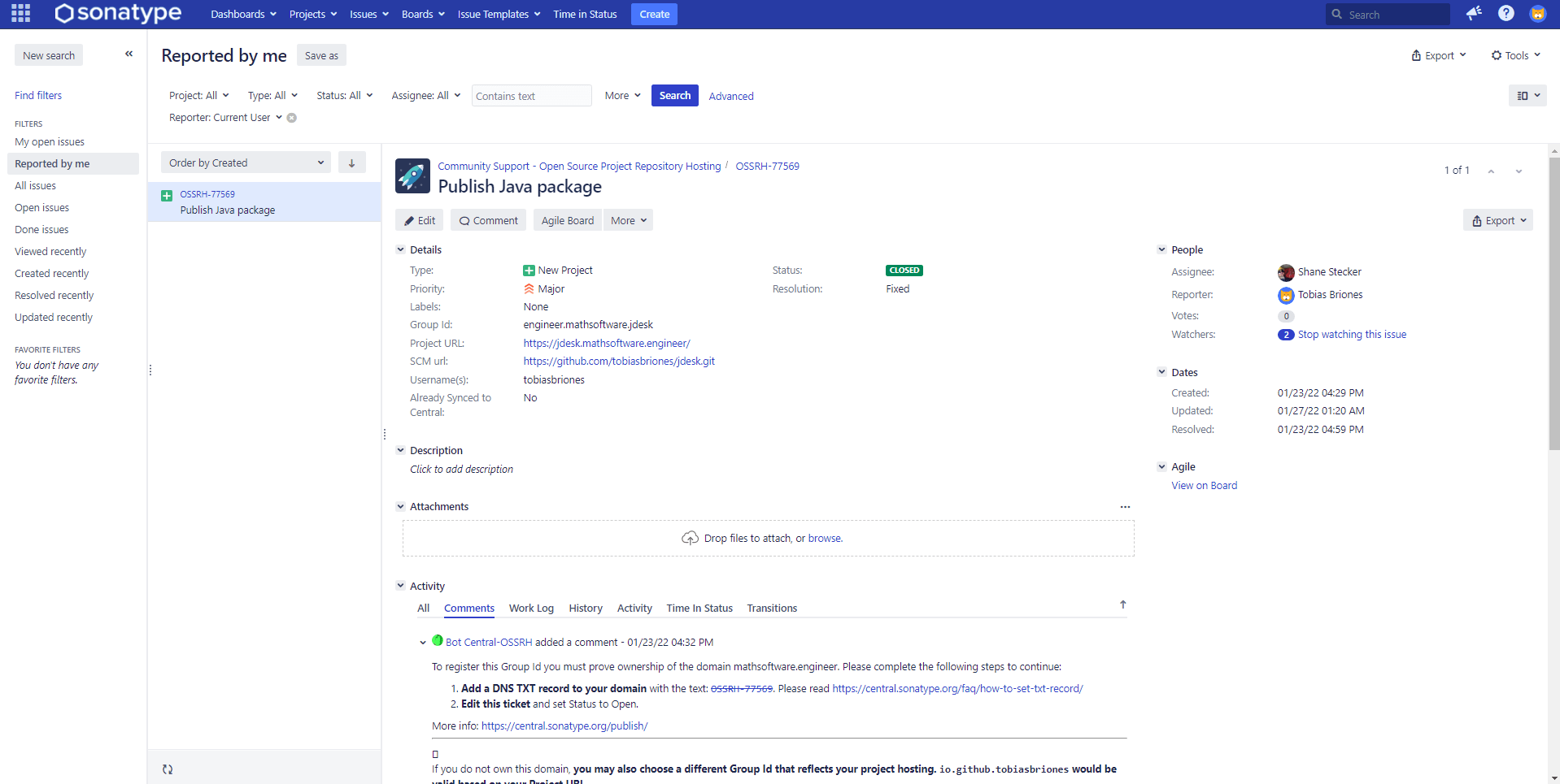 JIRA Ticket 1