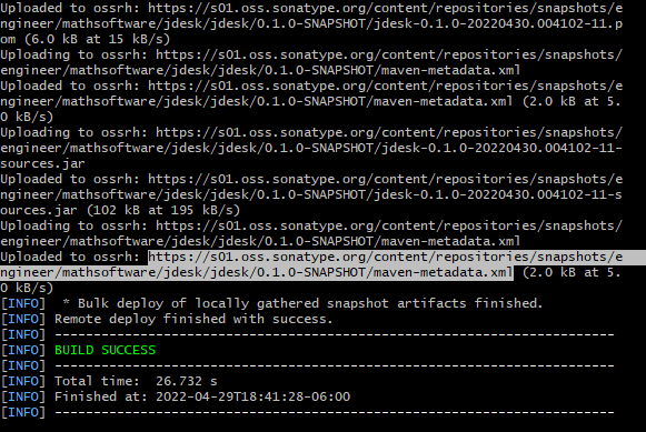 Snapshot Deployment Result