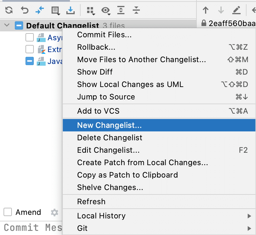 Image of new Changelist