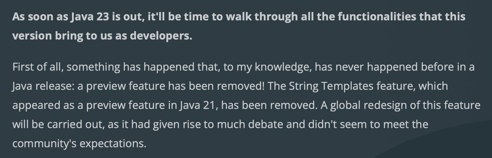 Java 23: What’s New?