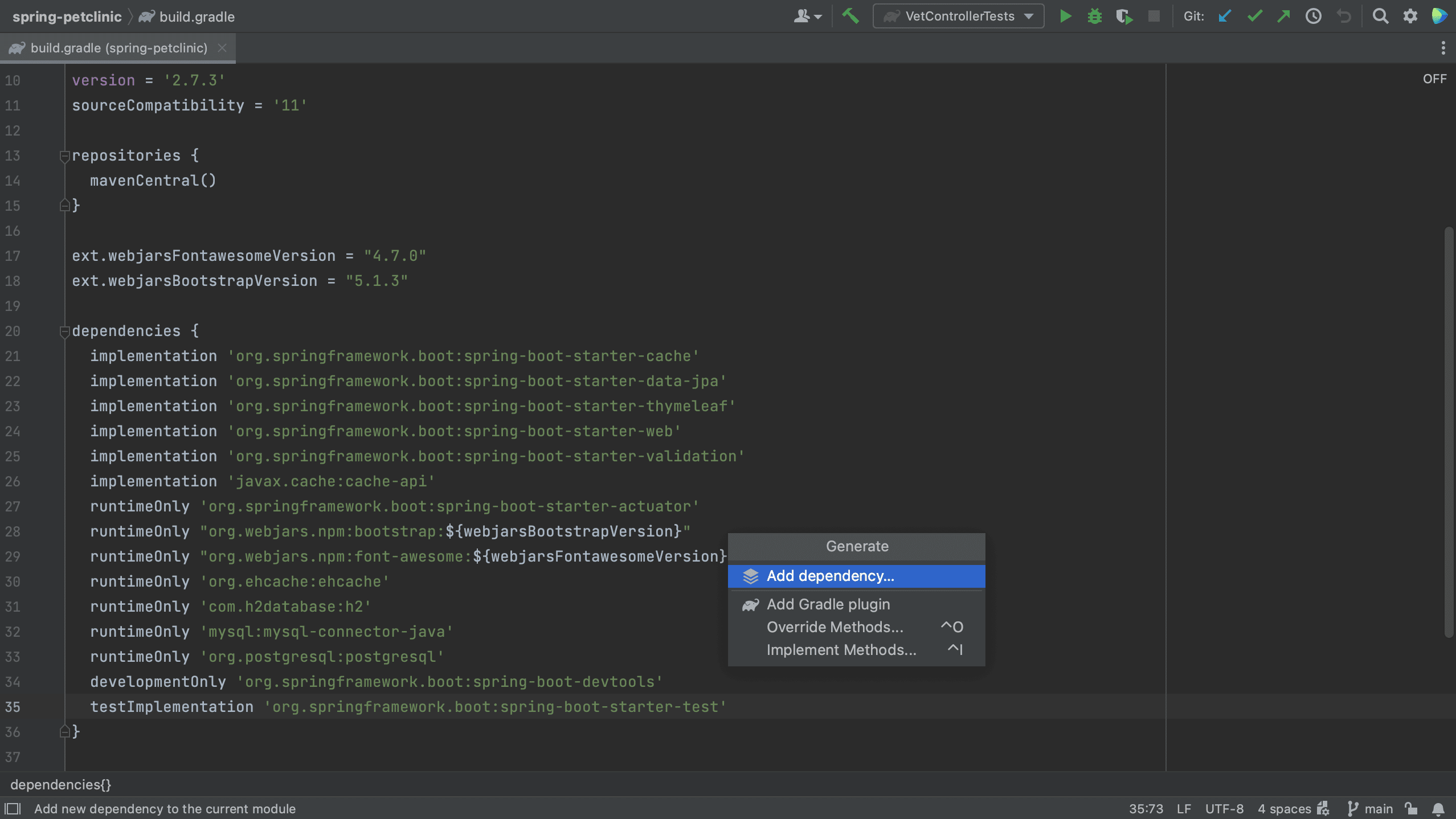 Invoke Package Search in build.gradle