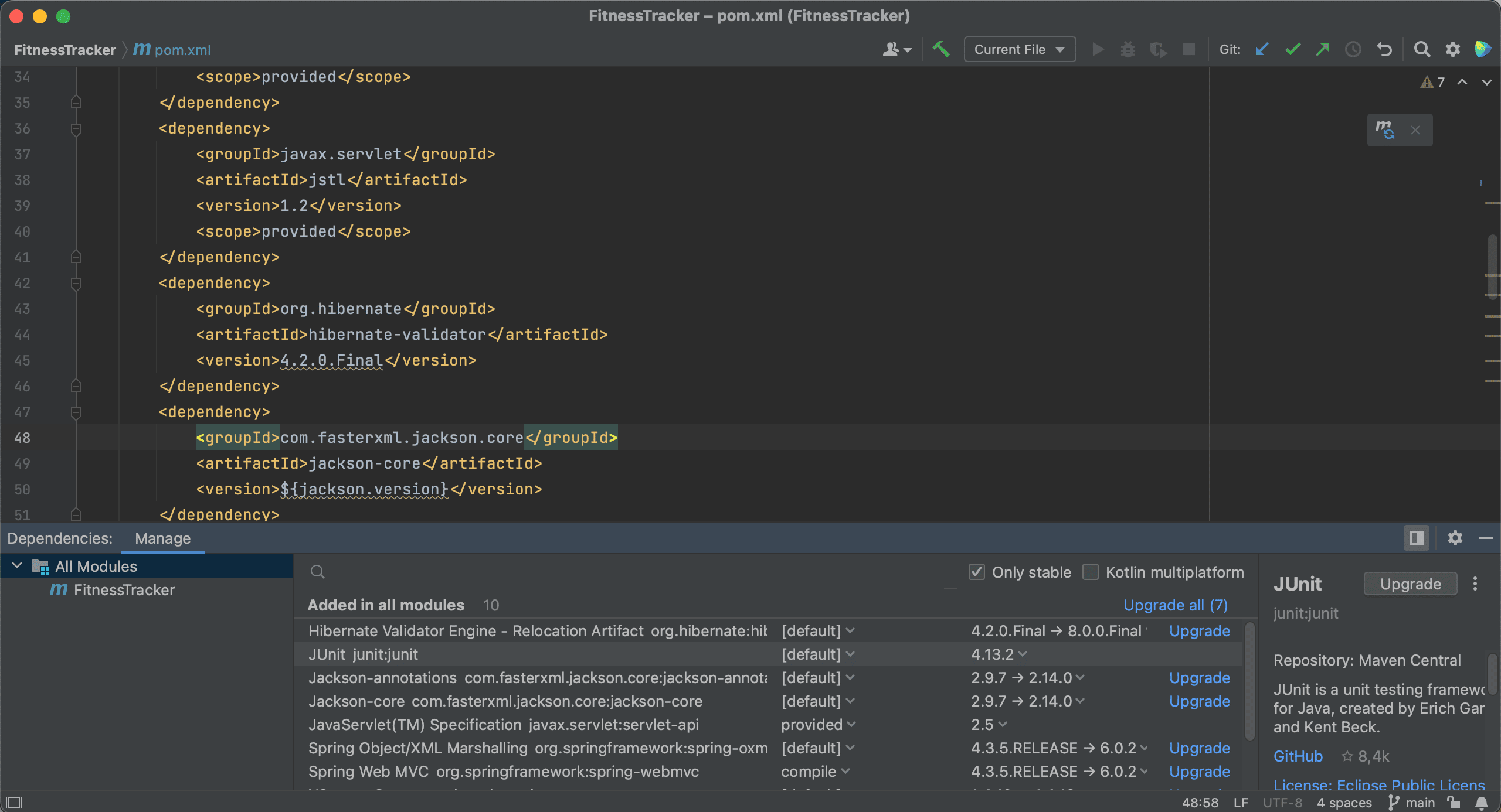 Upgrade individual dependency
