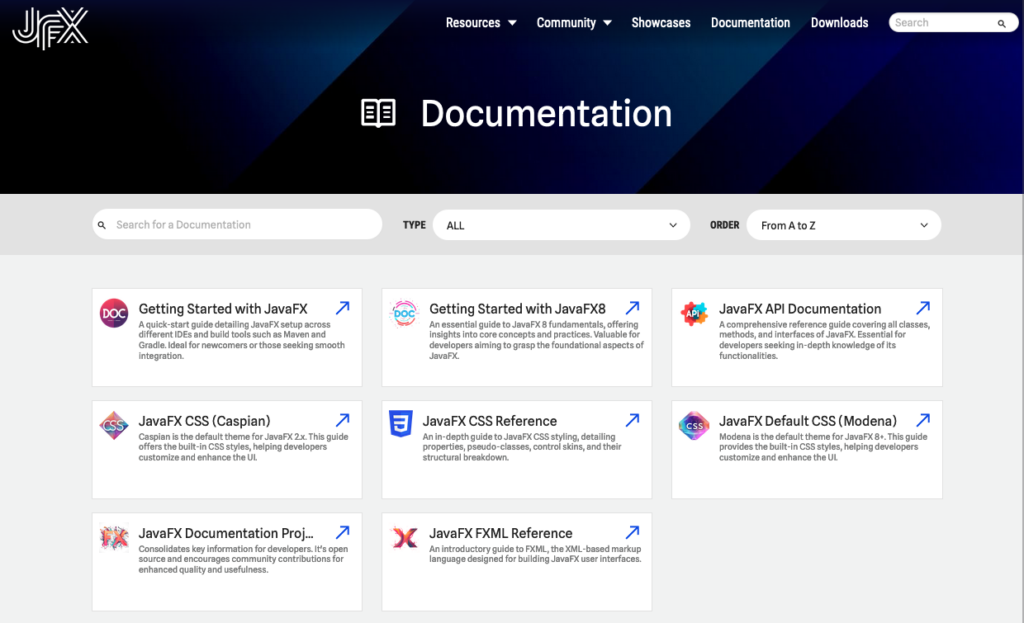 Documentation on JFX Central