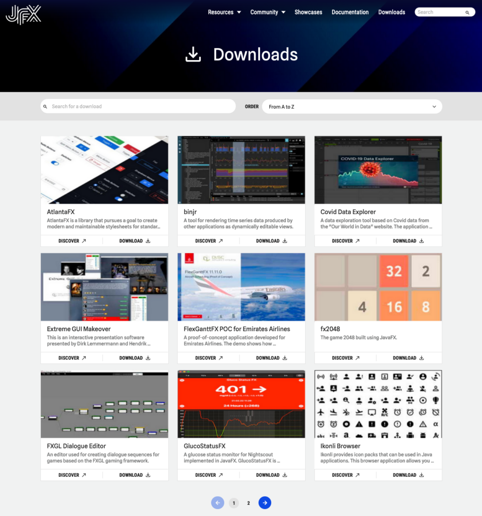 Downloads on JFX Central