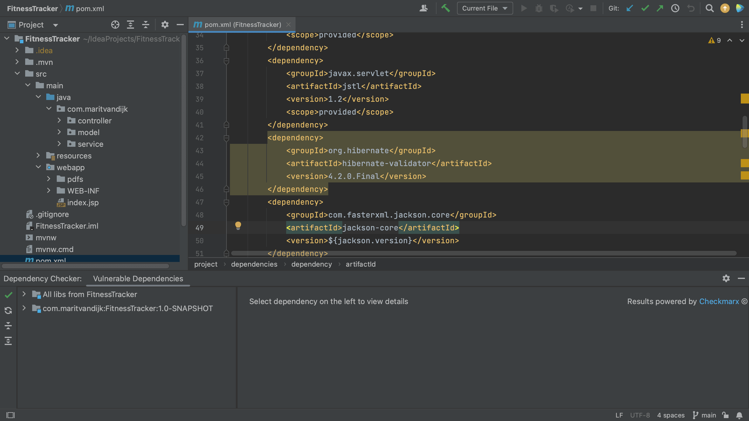 Vulnerable Dependencies tool window Vulnerable Dependencies tool window