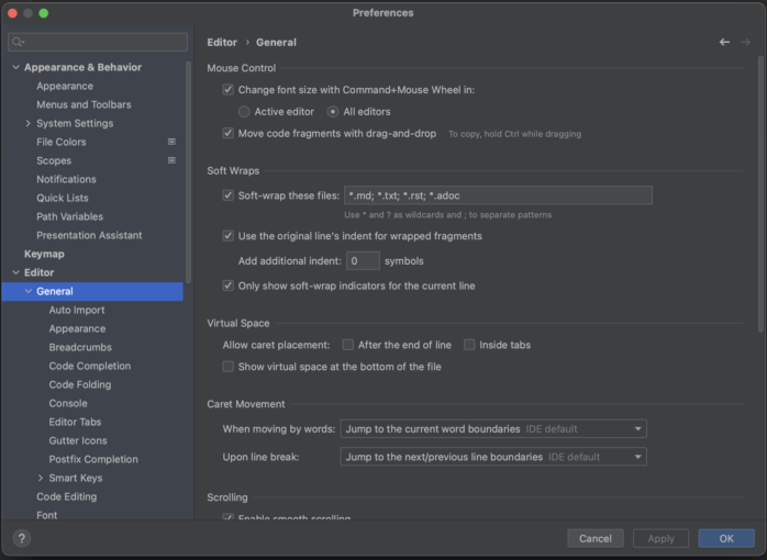 Enable Mouse Zoom in IntelliJ IDEA Preferences
