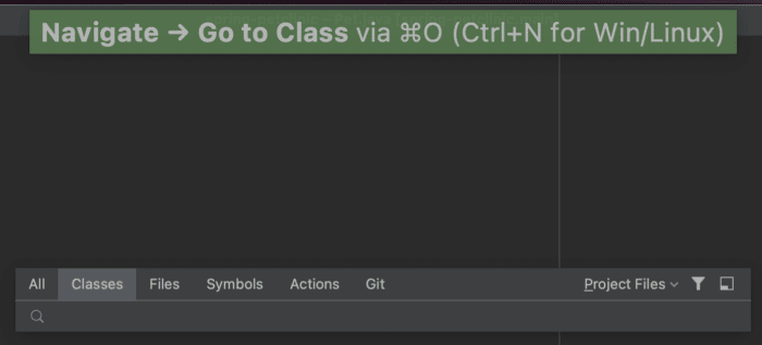 Find Class in IntelliJ IDEA