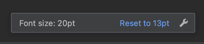 Reset font size