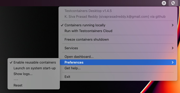 Testcontainers Desktop Enable Reuse