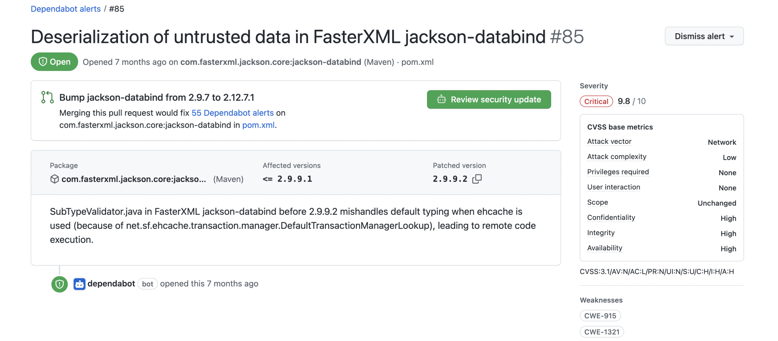 Dependabot security update