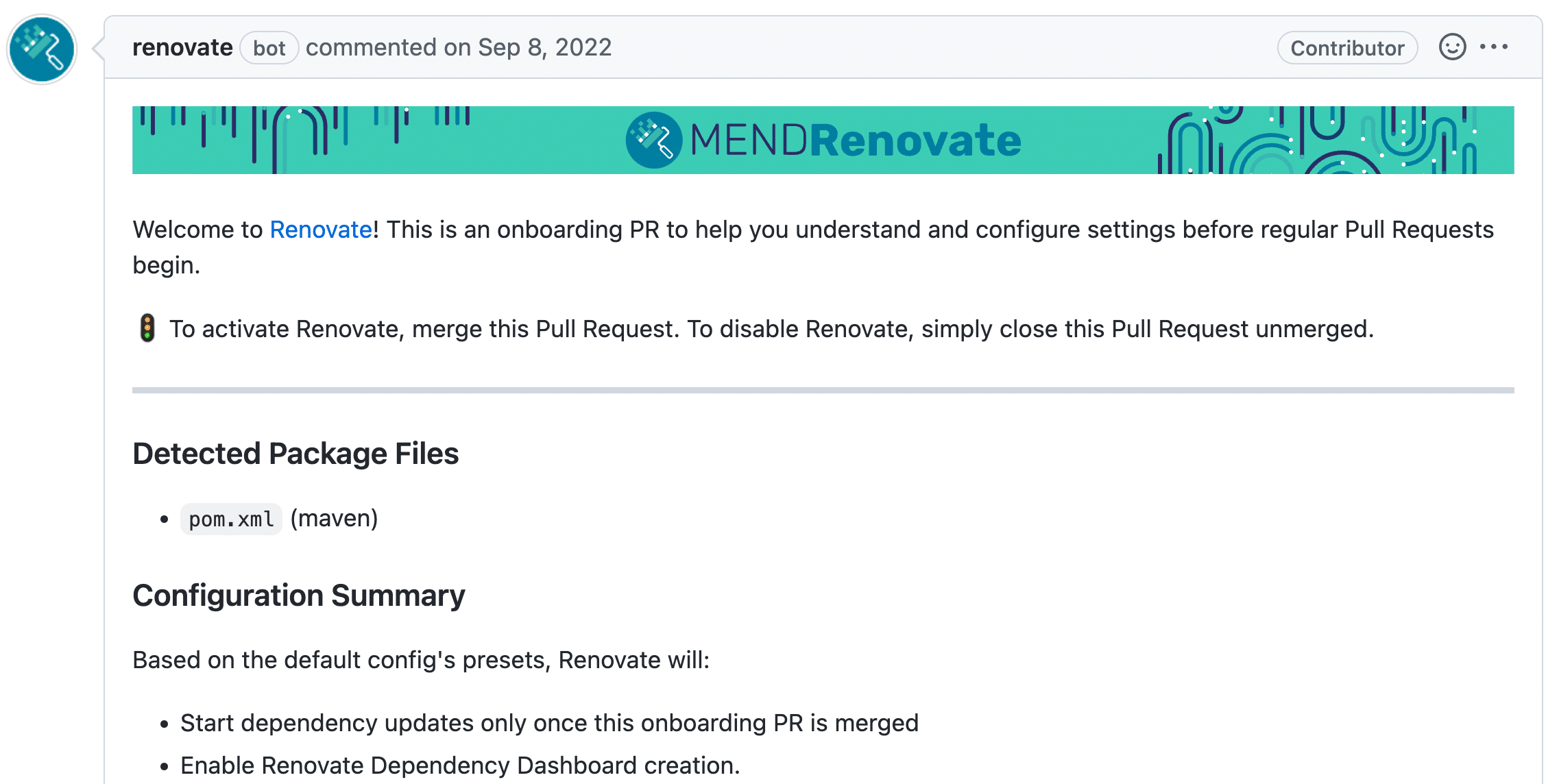 Renovate Onboarding PR