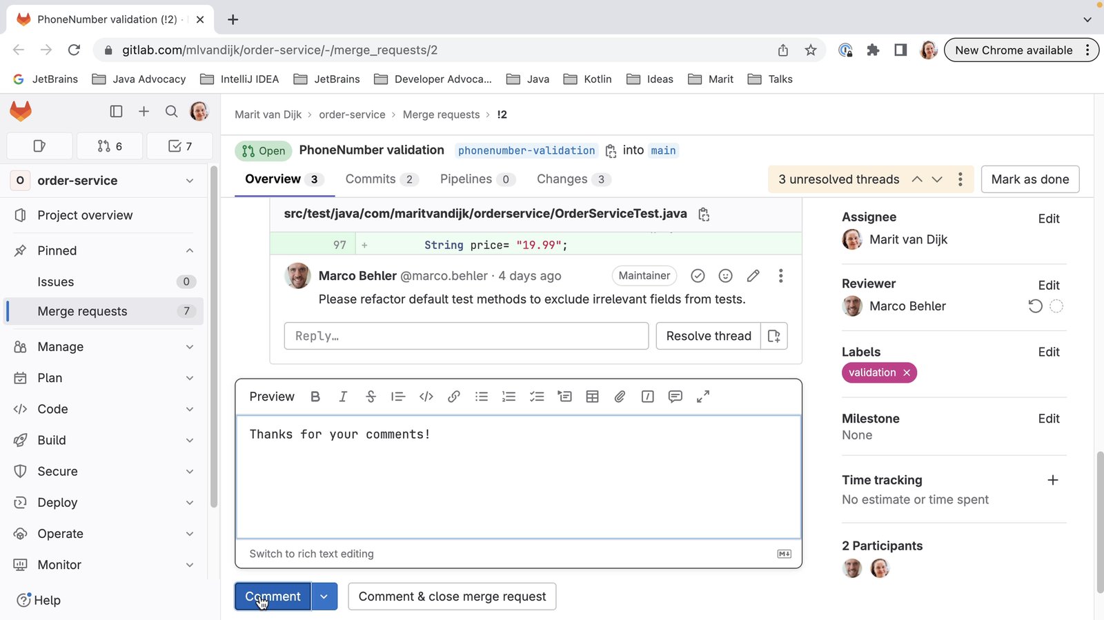Comment from GitLab