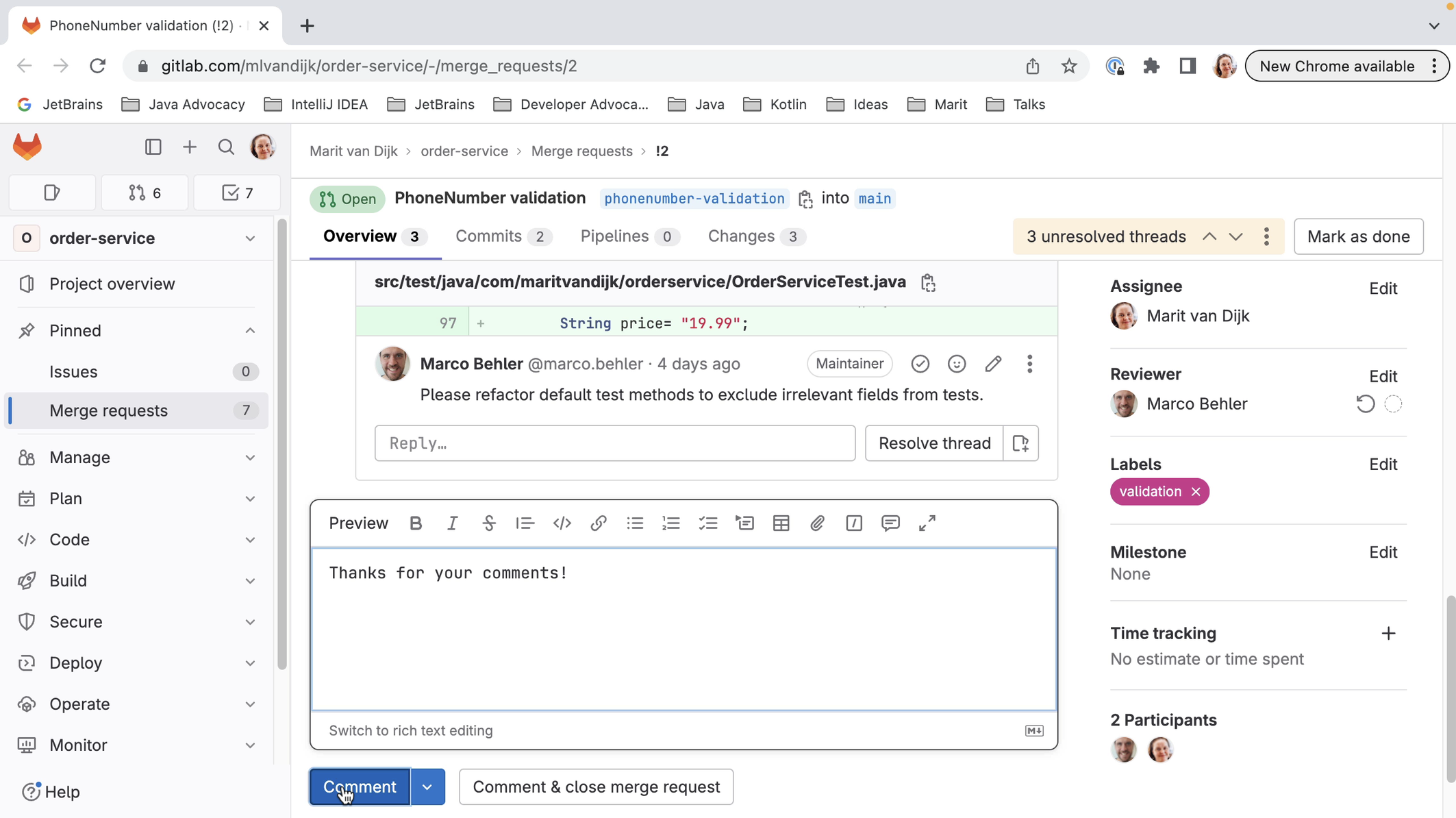 Comment from GitLab