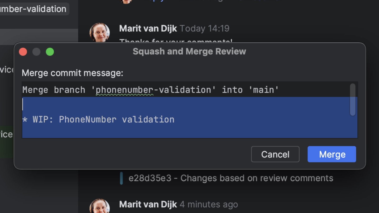 Edit commit message